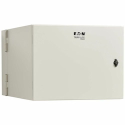 Eaton Tripp Lite Series SmartRack Industrial Enclosure with Lock - NEMA 4, Wall Mount, Metal Construction, Hinged Back, 32 in. Depth, 9U, Gray