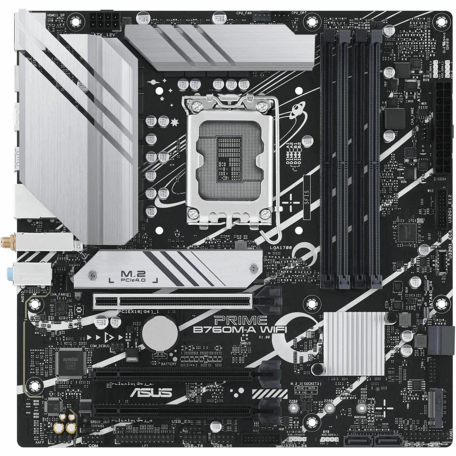 Asus Prime B760M-A WIFI Desktop Motherboard - Intel B760 Chipset - Socket LGA-1700 - Micro ATX