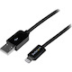 StarTech.com 2m (6ft) Long Black Apple® 8-pin Lightning Connector to USB Cable for iPhone / iPod / iPad