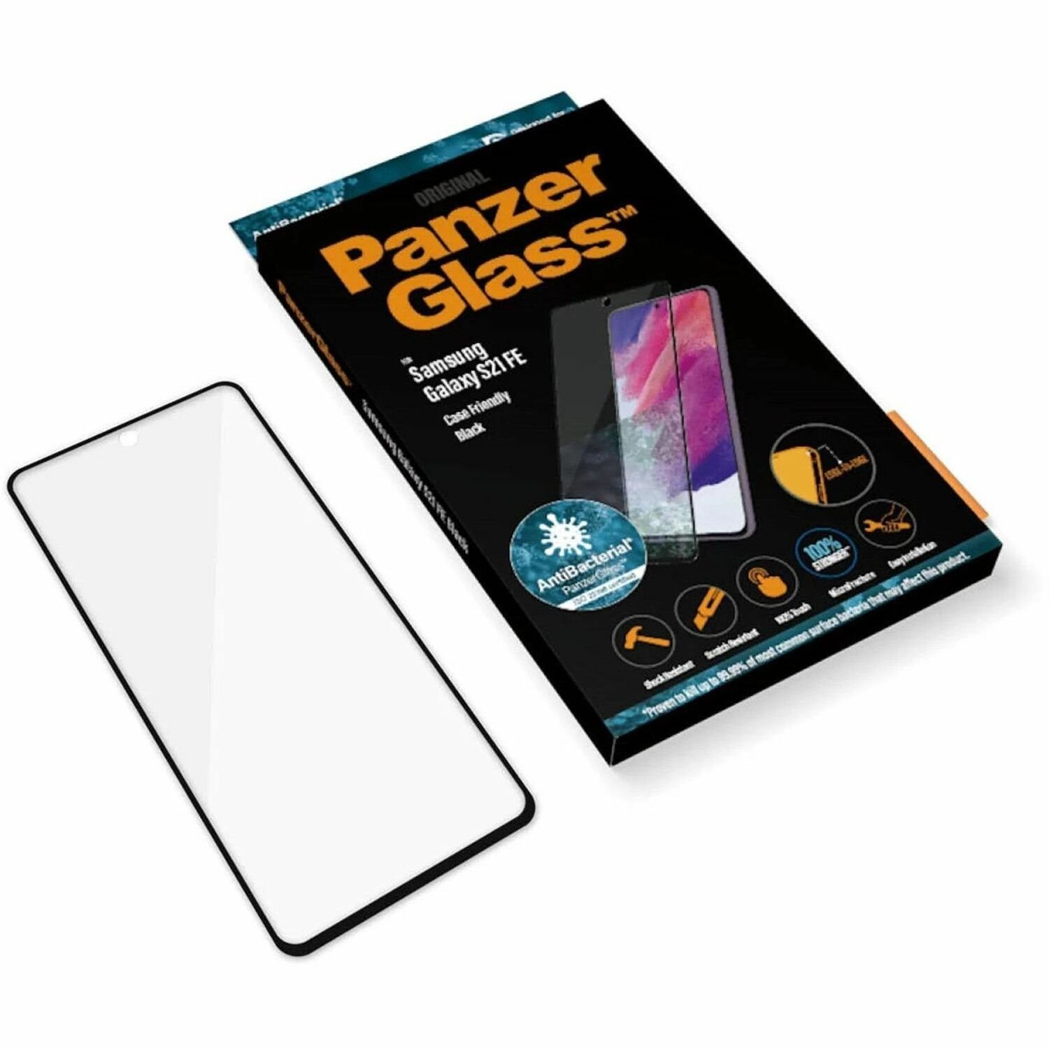 PanzerGlass Screen Protector Transparent, Black