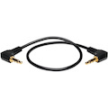 Eaton Tripp Lite Series 3.5mm Mini Stereo Audio Cable with two Right-Angle plugs (M/M), 1 ft. (0.31 m)