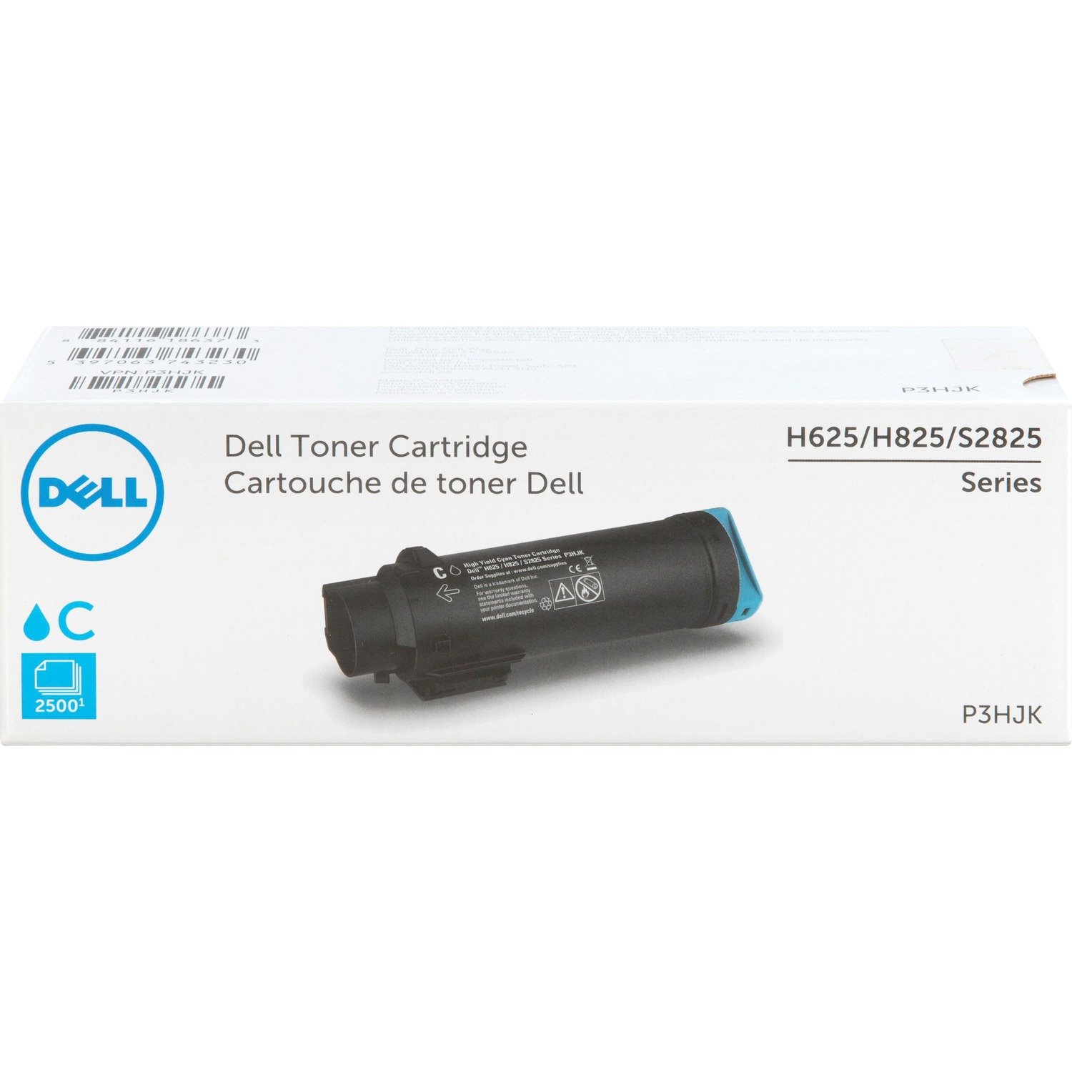 Dell Original High Yield Laser Toner Cartridge - Cyan - 1 Each