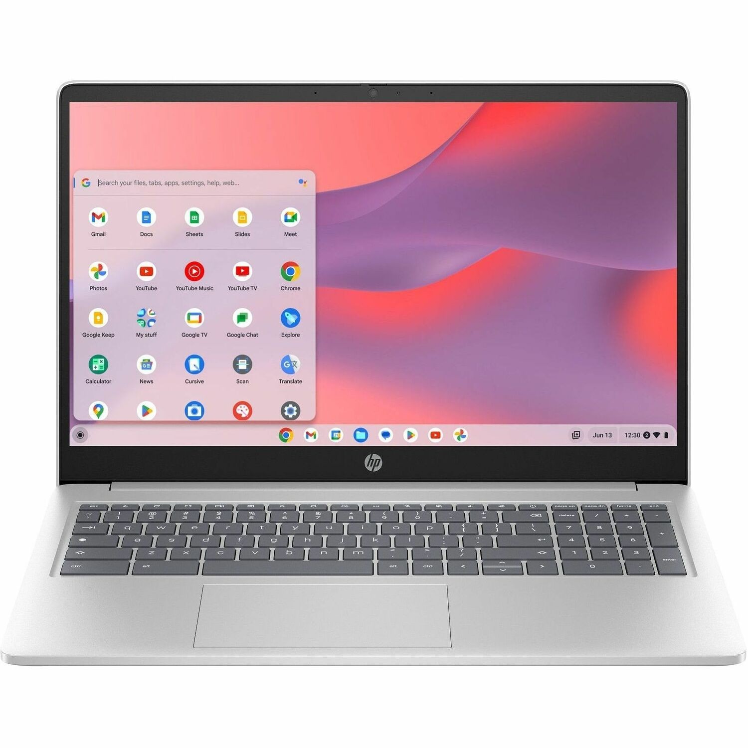 HP Chromebook 15a-nb0000 15a-nb0006na 39.6 cm (15.6") Chromebook - HD - Intel N-Series N100 - 4 GB - 128 GB Flash Memory - Natural Silver