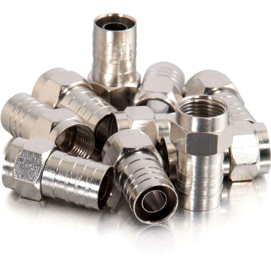 C2G RG6 Hex Crimp F-Type Connector - 20pk