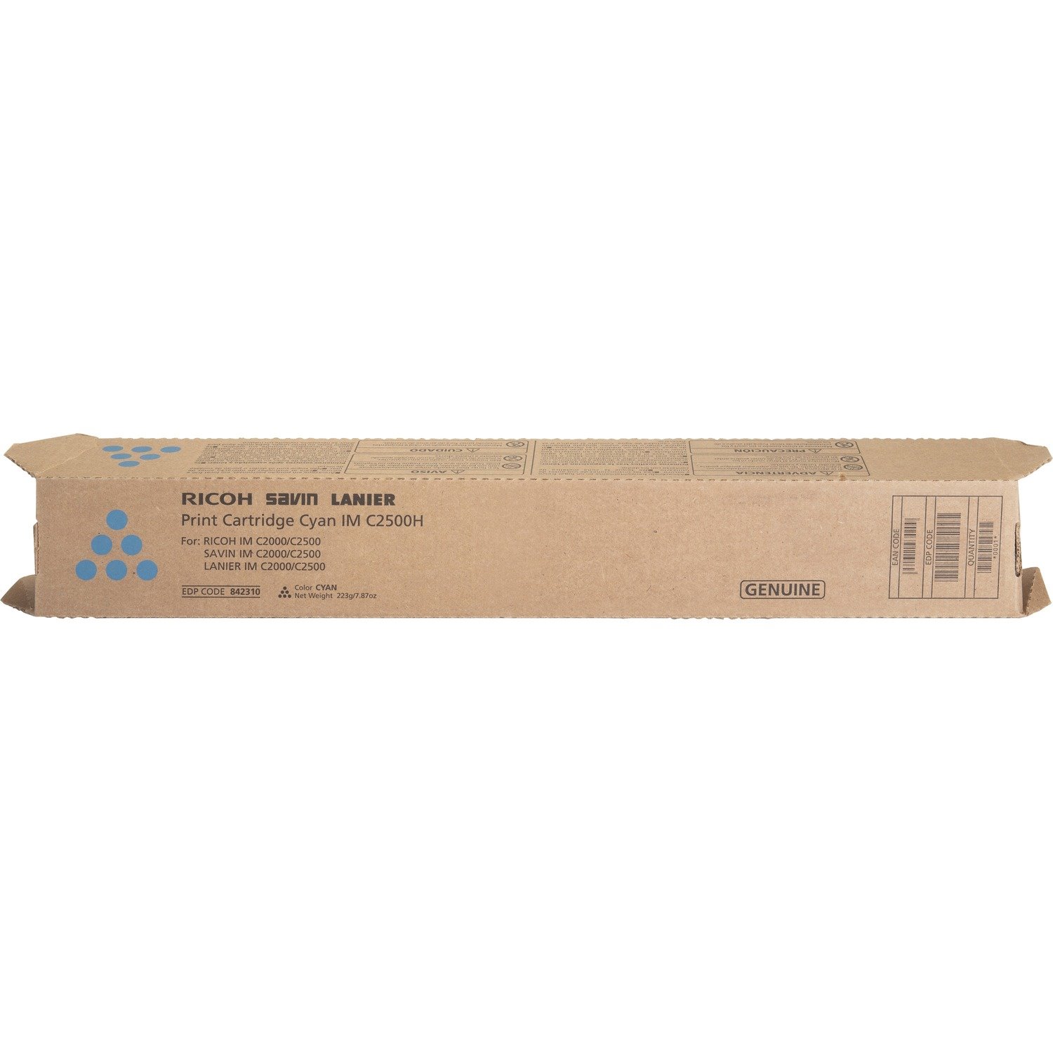 Ricoh Original Laser Toner Cartridge - Cyan - 1 Each