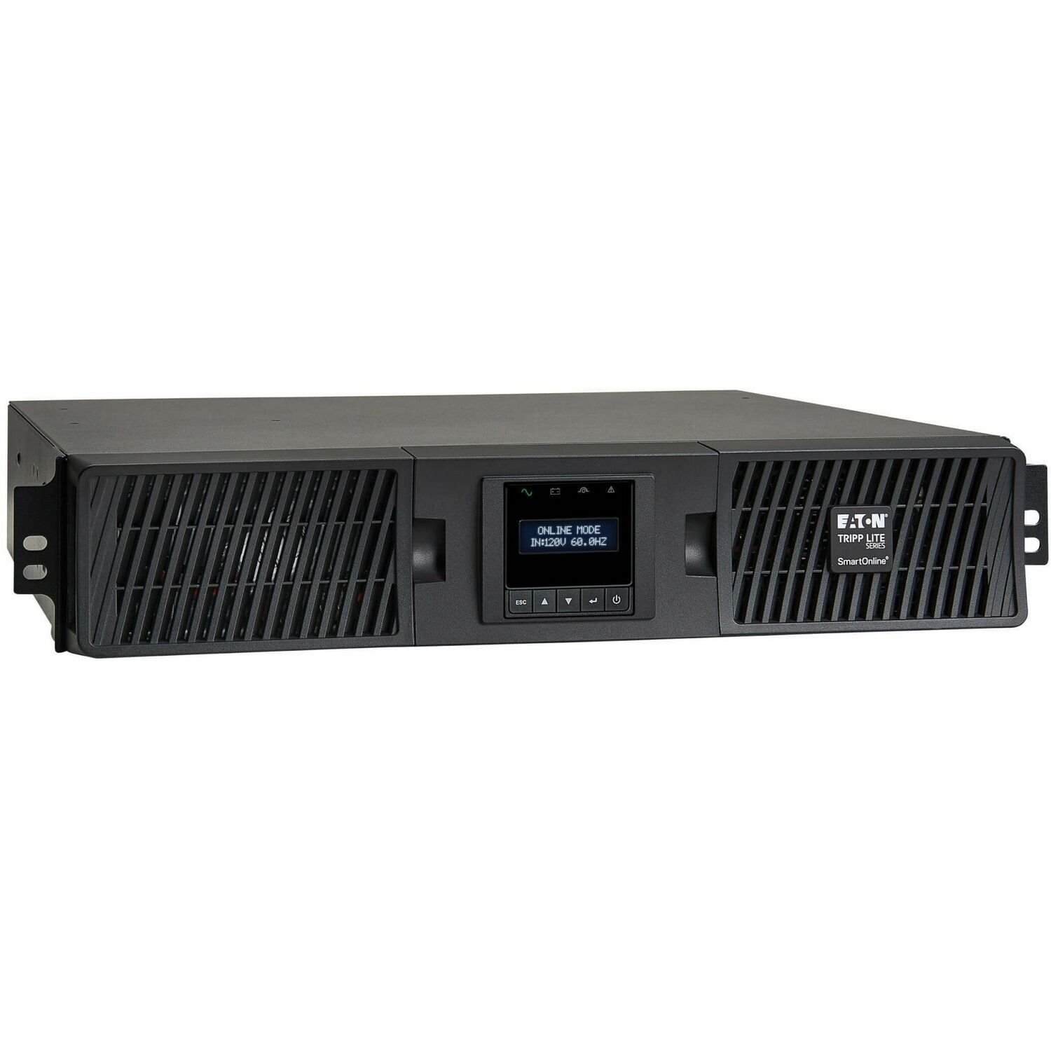 Eaton Tripp Lite Series SmartOnline 750VA 675W 120V Double-Conversion UPS - 8 Outlets, Extended Run, Network Card Included, LCD, USB, DB9, 2U Rack/Tower