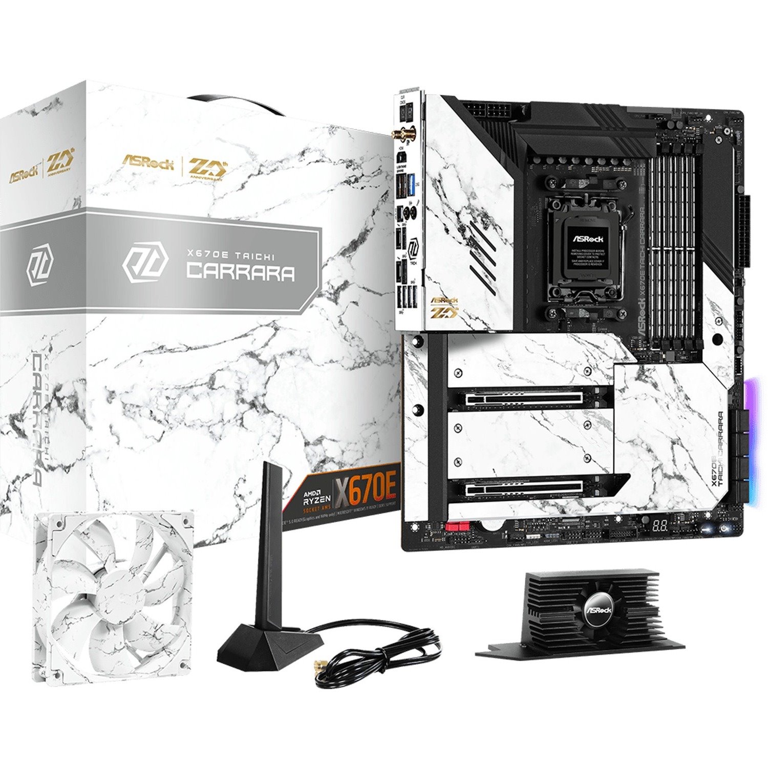 ASRock X670E TAICHI CARRARA Gaming Desktop Motherboard - AMD X670 Chipset - Socket AM5 - Extended ATX
