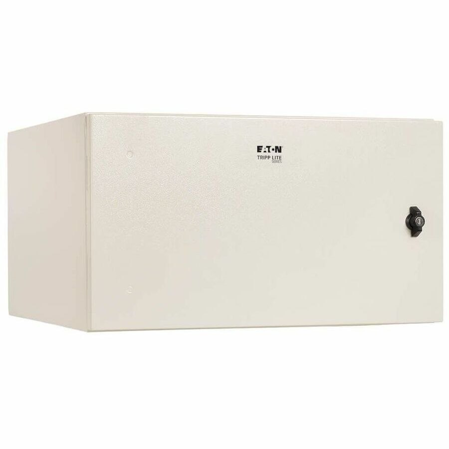 Eaton Tripp Lite Series SmartRack Industrial Enclosure with Lock - NEMA 4, Wall Mount, Metal Construction, 20.5 in. Depth, 6U, Gray