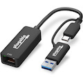 Plugable 2.5G USB-C and USB to Ethernet Adapter - Dual-Connector 2-in-1 USB-C to RJ45 2.5Gbps LAN