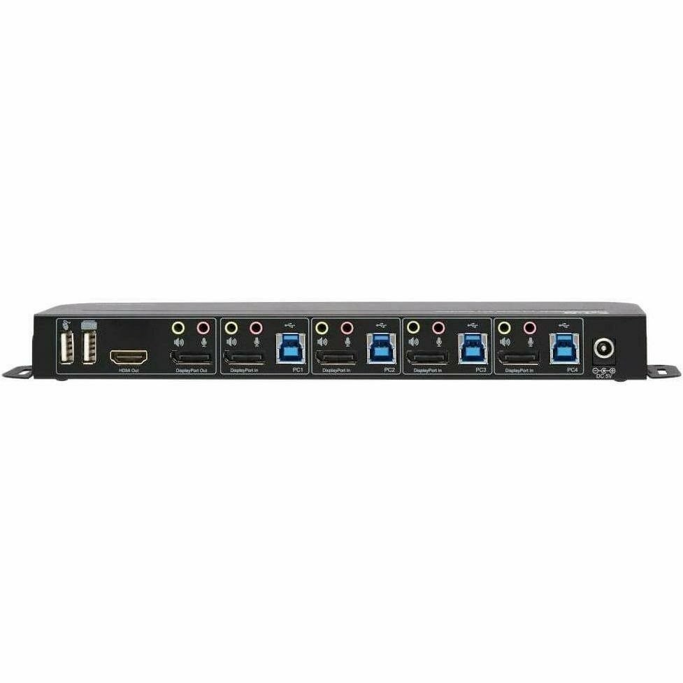 Eaton Tripp Lite Series 4-Port DisplayPort/USB KVM Switch - 4K 60 Hz, HDR, HDCP 2.2, IR, DP 1.4, USB Sharing