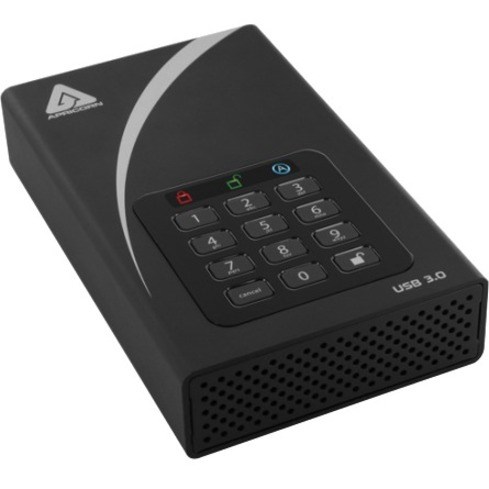 Apricorn Aegis Padlock DT ADT-3PL256-16TB 16 TB Desktop Hard Drive - 3.5" External - Black - TAA Compliant