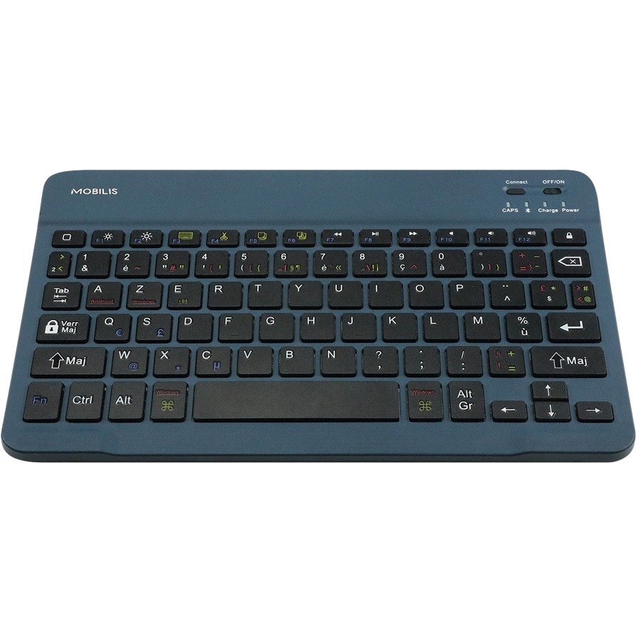 MOBILIS Keyboard - Wireless Connectivity - French - Blue