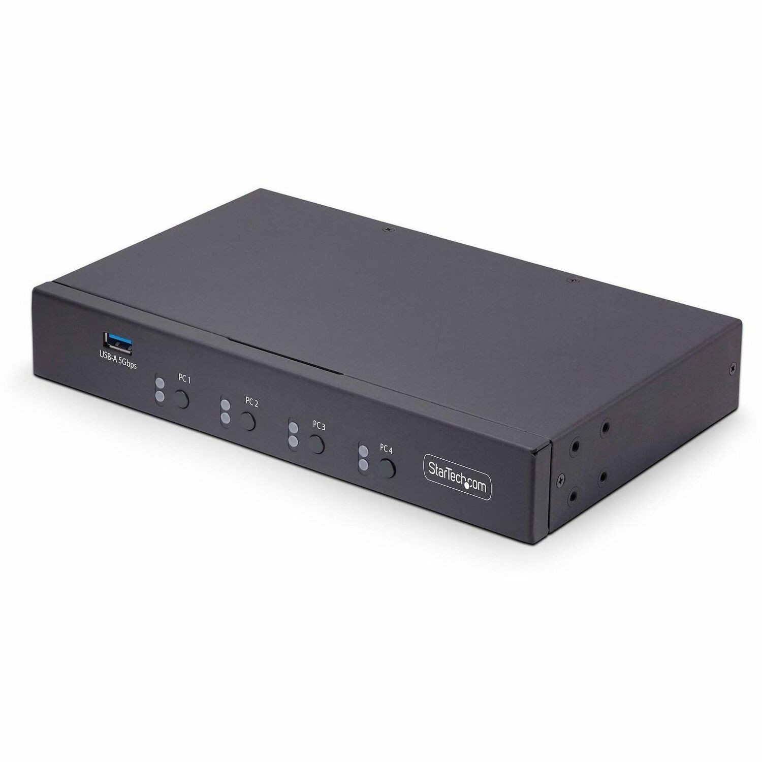 StarTech.com 4-Port KM Switch mit Mausumschaltung, USB 3.0 Umschalter/Switch f&uuml;r Tastatur und Maus f&uuml;r 4 Computer, 3,5mm/USB Audio