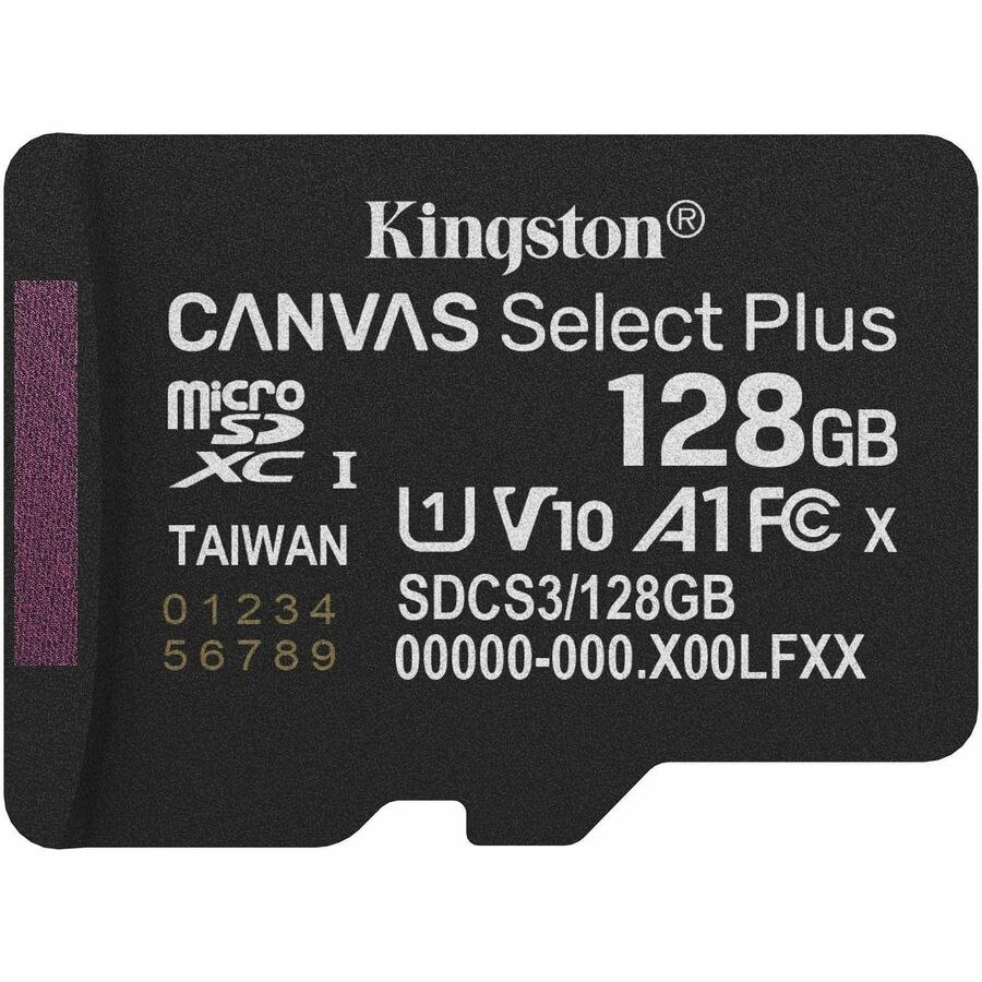 Kingston Canvas Select Plus 128 GB Class 10/UHS-I (U1) V10 microSDXC
