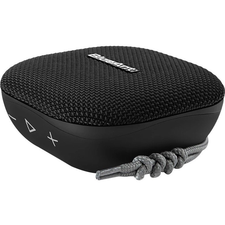 BlueAnt X0 Portable Bluetooth Speaker System - 6 W RMS - Google Assistant, Siri Supported - Black