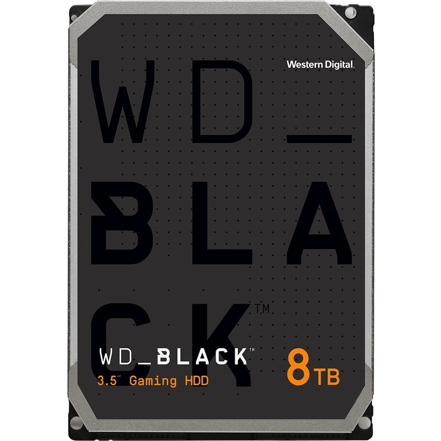 WD Black WD8002FZWX 8 TB Hard Drive - 3.5" Internal - SATA (SATA/600) - Conventional Magnetic Recording (CMR) Method - 3.5" Carrier