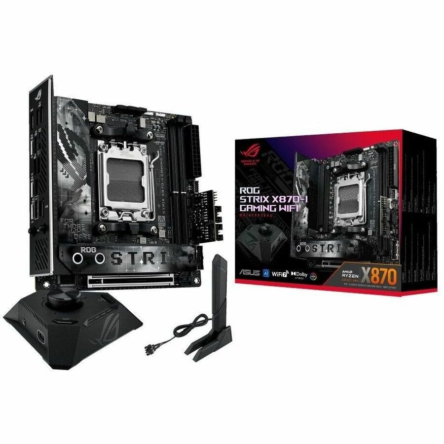 Asus ROG Strix X870-I GAMING WIFI Gaming Desktop Motherboard - AMD X870 Chipset - Socket AM5 - Mini ITX