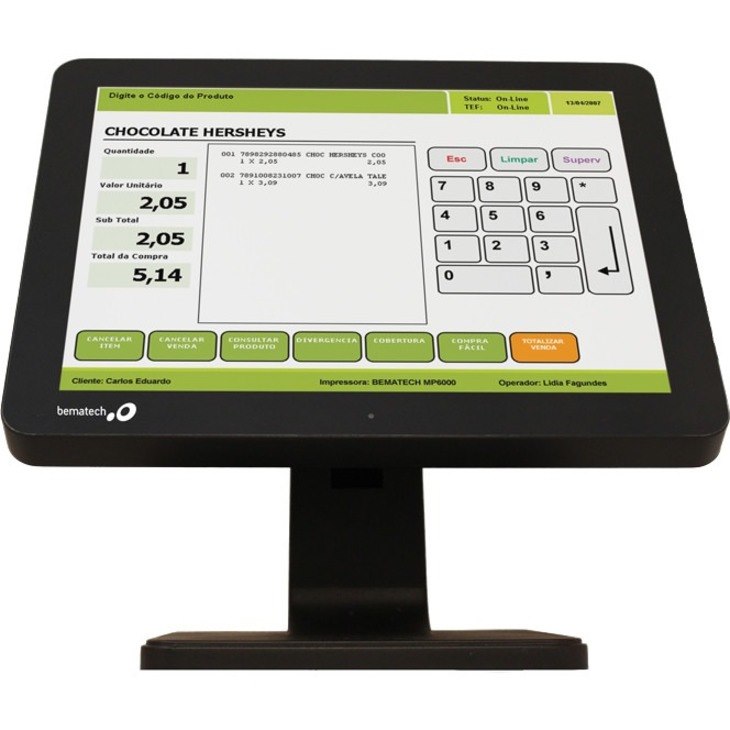 Bematech LE1015 15" Class LCD Touchscreen Monitor - 12 ms
