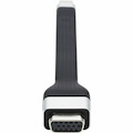 Eaton Tripp Lite Series USB-C to VGA Flat Adapter Cable (M/F), 1080p 60 Hz, Thunderbolt 3 Compatible, Black, 5 in. (12.7 cm)