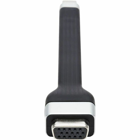 Eaton Tripp Lite Series USB-C to VGA Flat Adapter Cable (M/F), 1080p 60 Hz, Thunderbolt 3 Compatible, Black, 5 in. (12.7 cm)