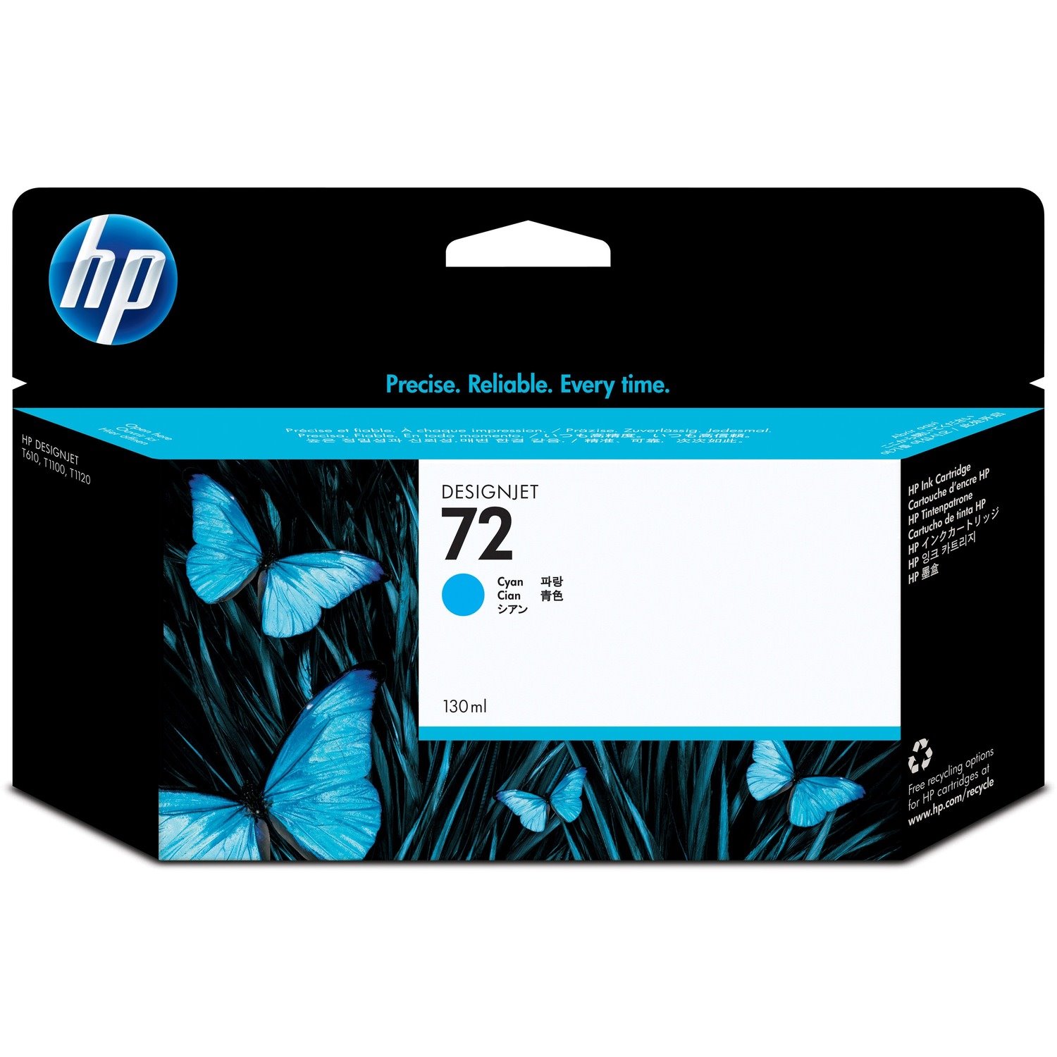 HP 72 Original Inkjet Ink Cartridge - Cyan - 1 Each