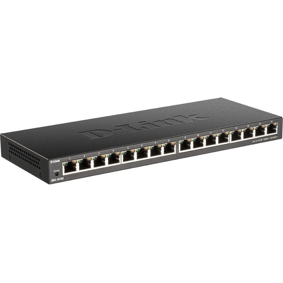 D-Link DGS-1016S 16 Poorten Ethernetswitch - Gigabit Ethernet - 1000Base-T