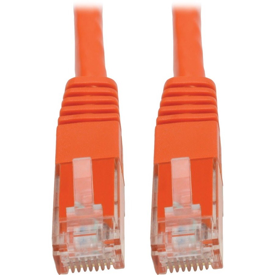 Eaton Tripp Lite Series Cat6 Gigabit Molded (UTP) Ethernet Cable (RJ45 M/M), PoE, Orange, 15 ft. (4.57 m)