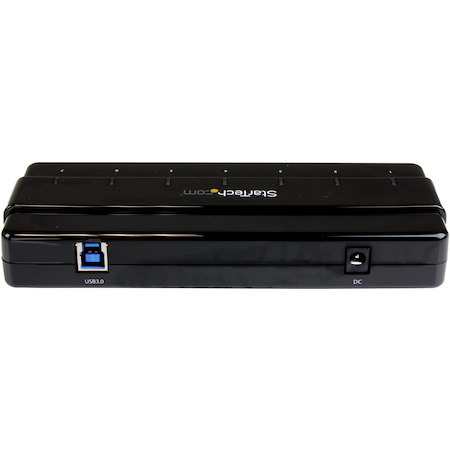 StarTech.com 7 Port SuperSpeed USB 3.0 Hub - 5Gbps - Desktop USB Hub with Power Adapter - Black