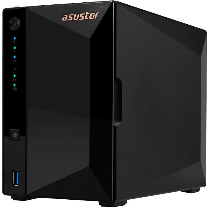 Asustor Drivestor 2 Pro AS3302T - 2 Bay NAS, 1.4GHz Quad Core, 2.5GbE Port, 2GB RAM DDR4, Network Attached Storage (Diskless)