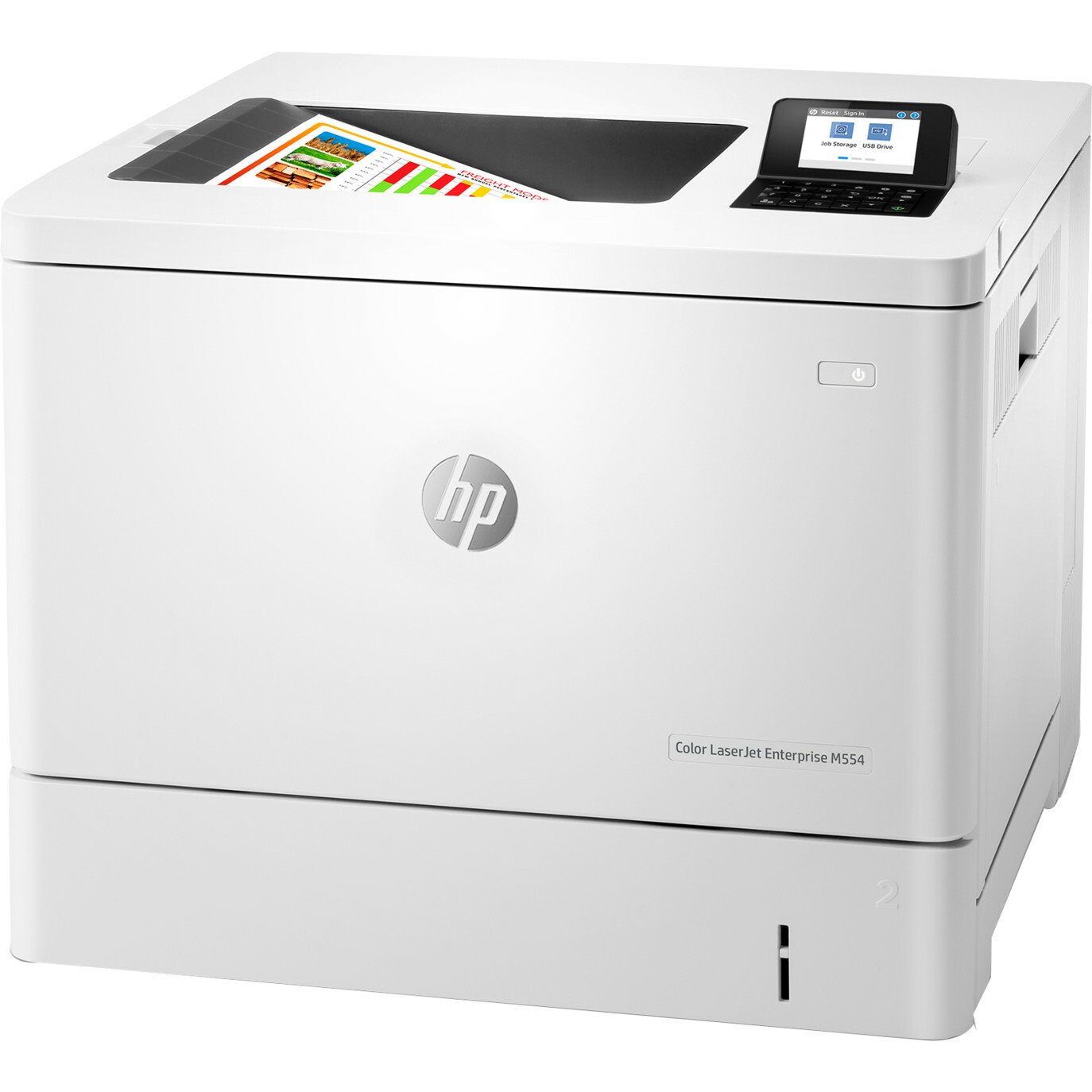 HP LaserJet Enterprise M554 M554dn Desktop Laser Printer - Color