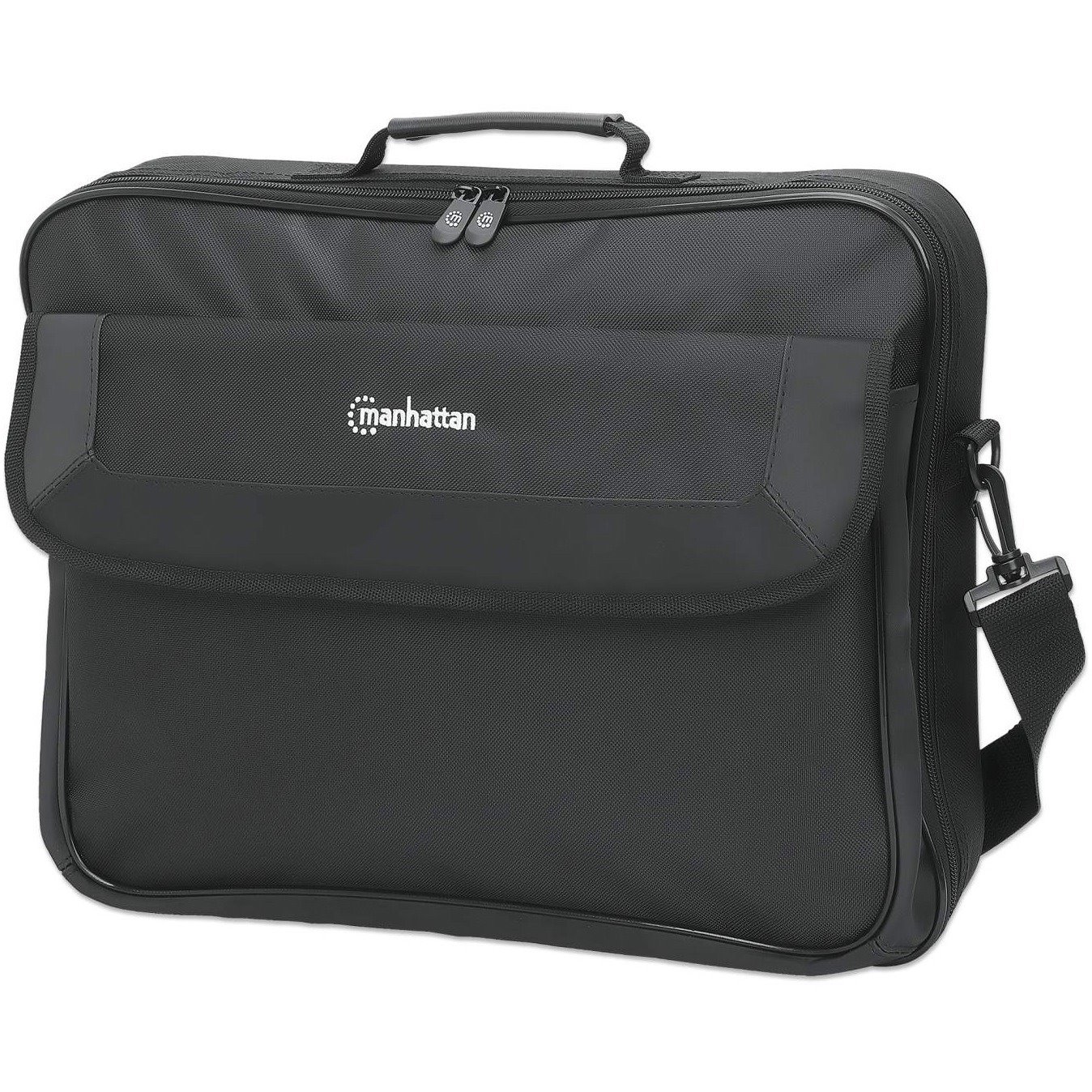 Manhattan Cambridge Carrying Case (Briefcase) for 17.3" Notebook, Ultrabook, MacBook, Accessories - Black