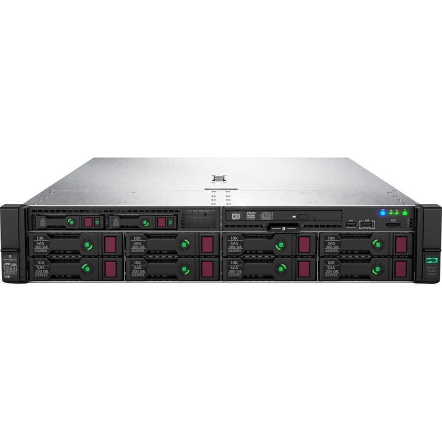 HPE ProLiant DL380 G10 2U Rack Server - 1 x Intel Xeon Gold 6242 2.80 GHz - 32 GB RAM - Serial ATA, 12Gb/s SAS Controller