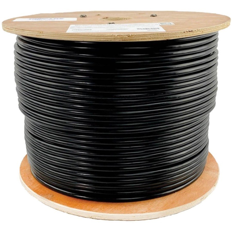 Eaton Tripp Lite Series Cat6 Gigabit Solid Core UTP PVC Bulk Ethernet Cable, Black, 1000 ft. (304.8 m), TAA