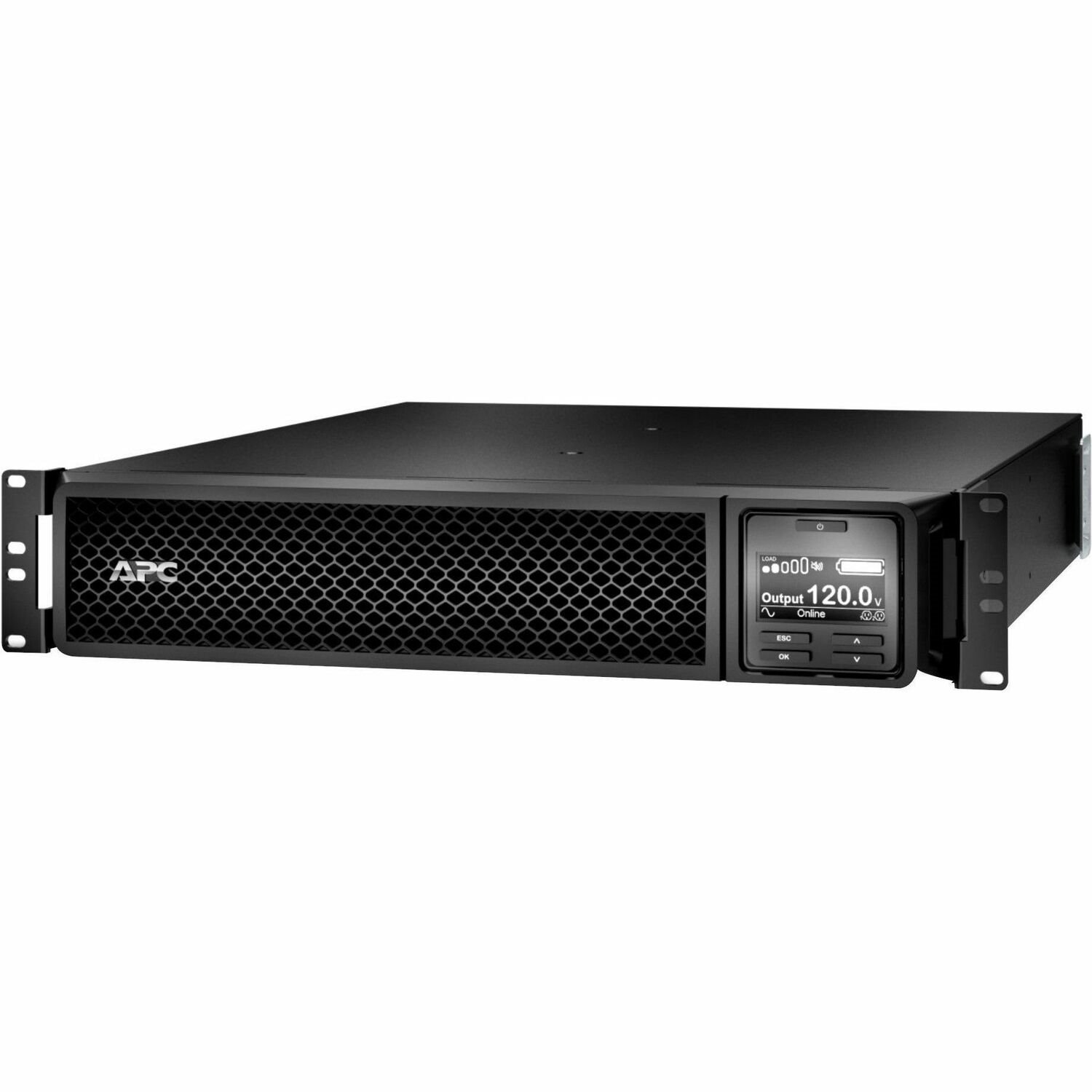 APC Smart-UPS On-Line, 2200VA, Rackmount 2U, 120V, 6x 5-20R+1x L5-20R NEMA outlets, Network Card, Extended runtime, W/ rail kit [TAA]