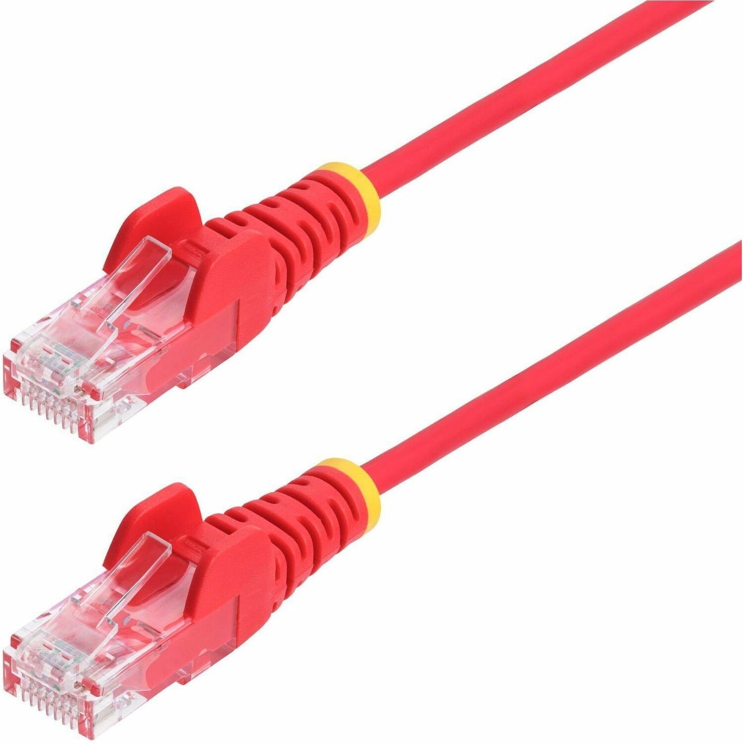 StarTech.com 1ft Red Slim CAT6 Ethernet Cable, Slim Snagless RJ45, UTP, LSZH, 28AWG Bare Copper, Slim Network Patch Cord, Fluke Tested