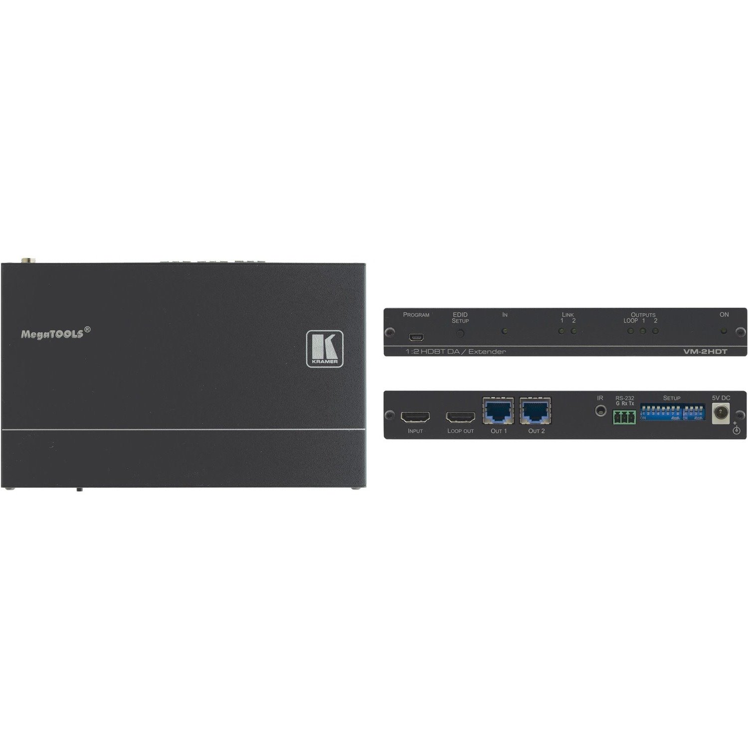 Kramer 1:2+1 4K60 4:2:0 HDMI to Long-Reach HDBaseT DA