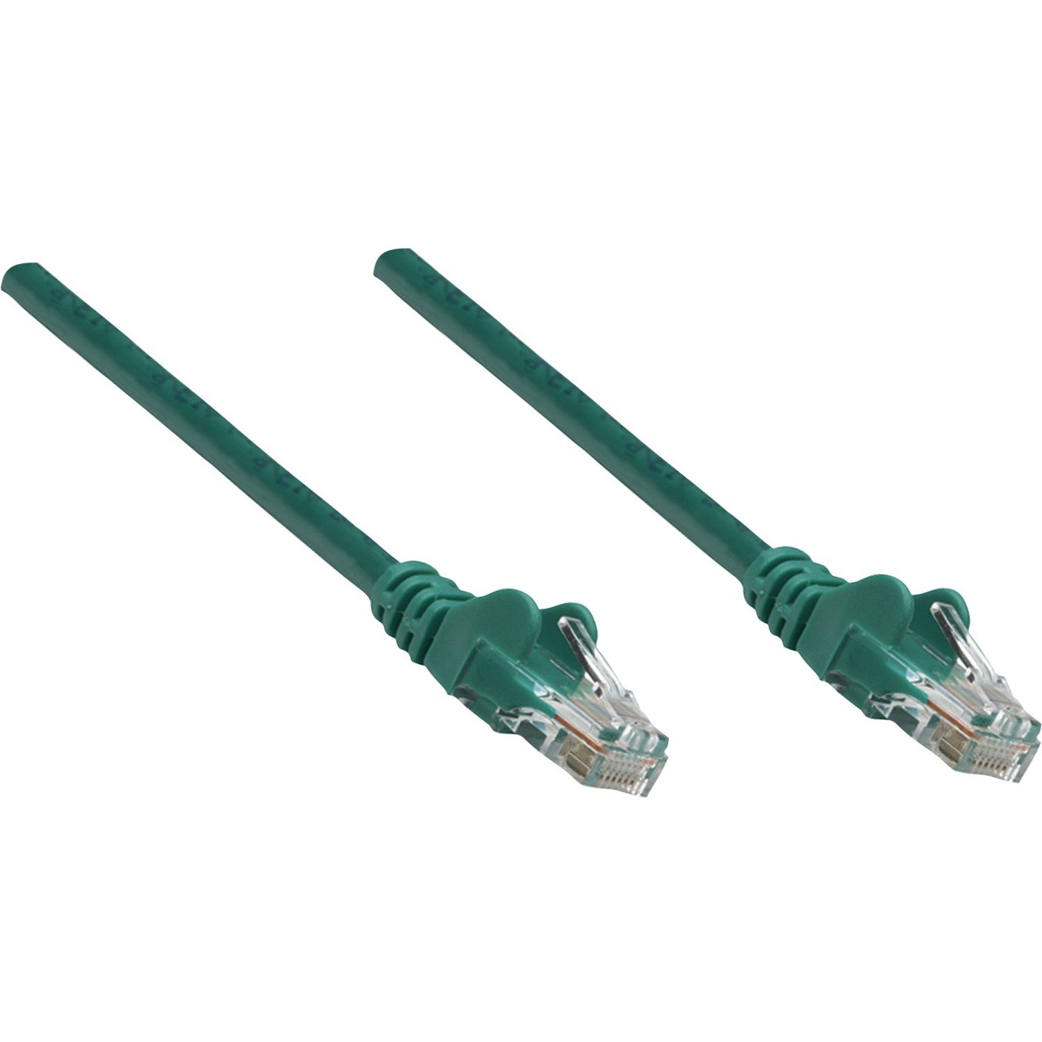 Intellinet Network Patch Cable, Cat5e, 2m, Green, CCA, U/UTP, PVC, RJ45, Gold Plated Contacts, Snagless, Booted, Lifetime Warranty, Polybag