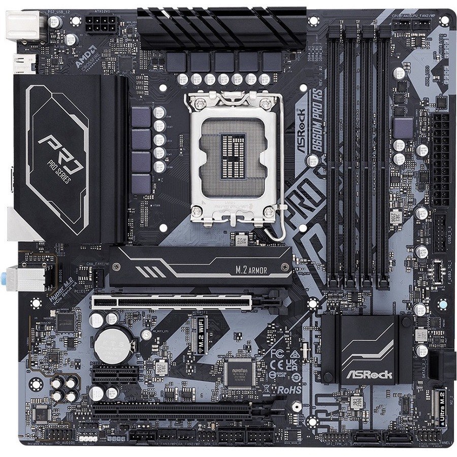 ASRock B660M Pro RS Gaming Desktop Motherboard - Intel B660 Chipset - Socket LGA-1700 - Intel Optane Memory Ready - Micro ATX