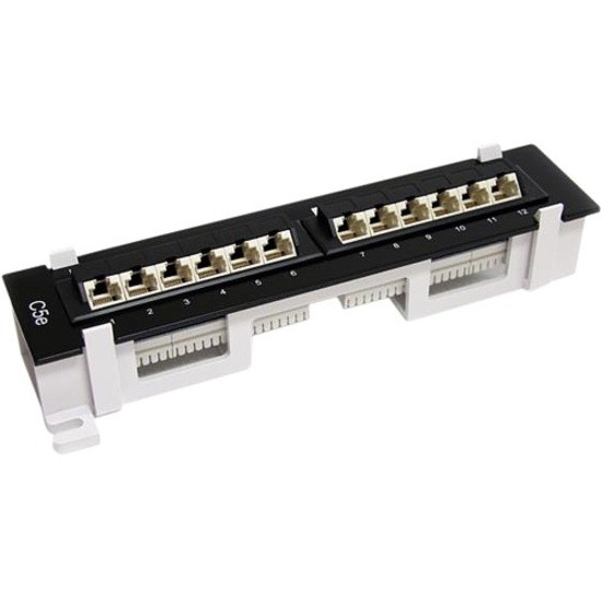 StarTech.com 1U 12 Port Wall Mount Cat5e 110 Patch Panel - 45 Degree