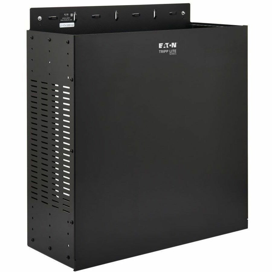 Eaton Tripp Lite Series SmartRack 4U Low-Profile Vertical-Mount Vented Wall-Mount Mini Rack Enclosure, Black