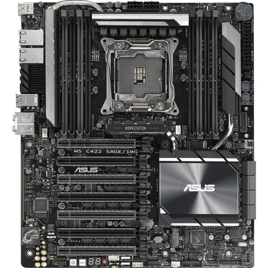 Asus WS C422 SAGE/10G Workstation Motherboard - Intel C422 Chipset - Socket R4 LGA-2066 - Intel Optane Memory Ready - SSI CEB