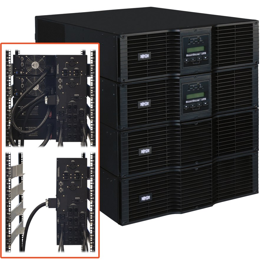 Tripp Lite by Eaton SmartOnline 208/240V 16kVA 14.4kW Double-Conversion UPS, N+1, 12U, Network Card Slot, USB, DB9 Serial, Bypass, L6-20R