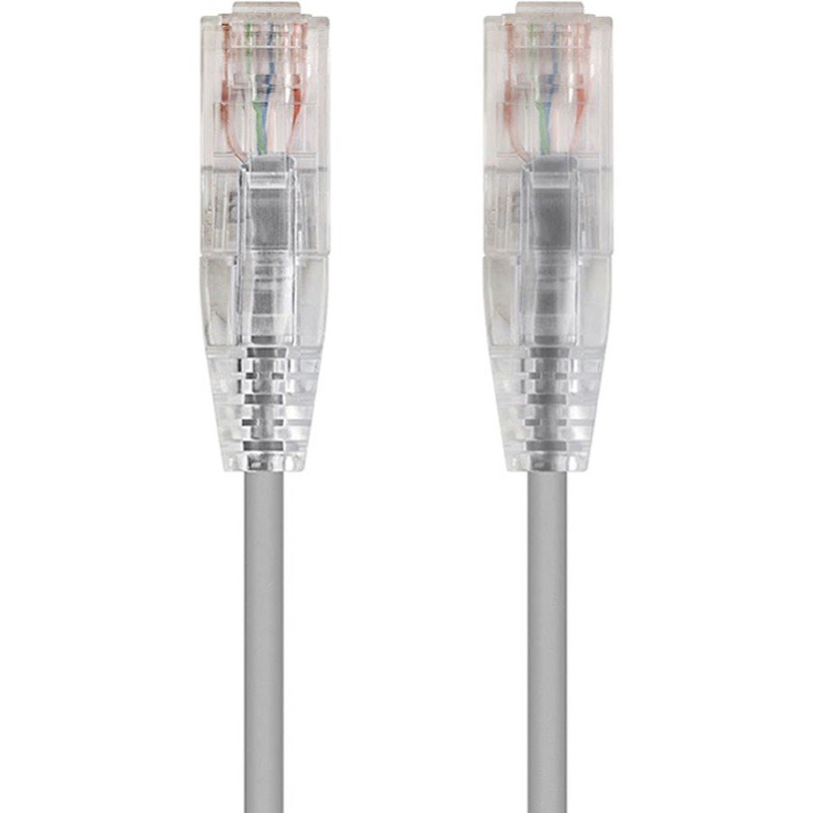 Monoprice SlimRun Cat6 28AWG UTP Ethernet Network Cable, 7ft Gray