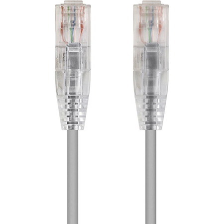 Monoprice SlimRun Cat6 28AWG UTP Ethernet Network Cable, 7ft Gray