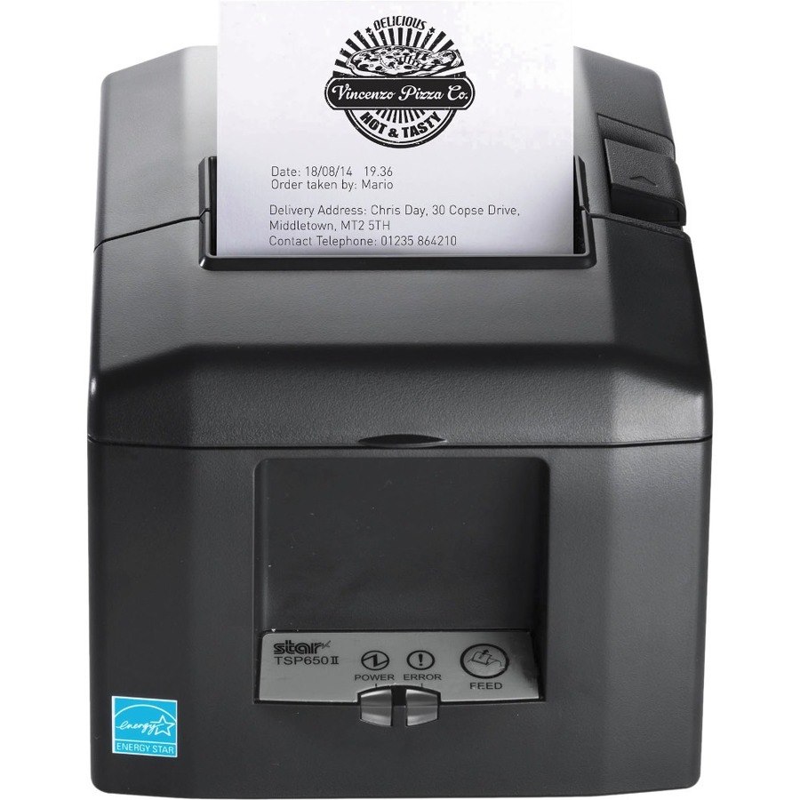 Star Micronics TSP654IISK Liner-Free Thermal Printer for Sticky Paper, USB