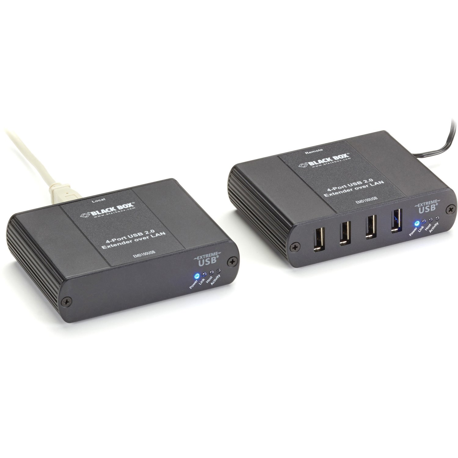 Black Box KVM-over-IP Switchable Extender Kit - LAN, 4-Port, 100m