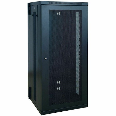 Eaton Tripp Lite Series SmartRack 26U Low-Profile Switch-Depth Wall-Mount Half-Height Rack Enclosure, Hinged Back