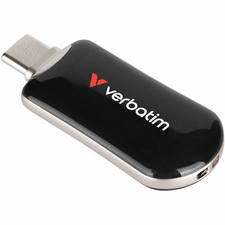 Verbatim Plectra 64 GB USB 3.2 (Gen 1) Type C Flash Drive - Black