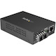 StarTech.com Single Mode SC Fiber Ethernet Media Converter - 1000BASE-LX Gigabit Fiber Optic to Copper Bridge - 10/100/1000 Network 10km