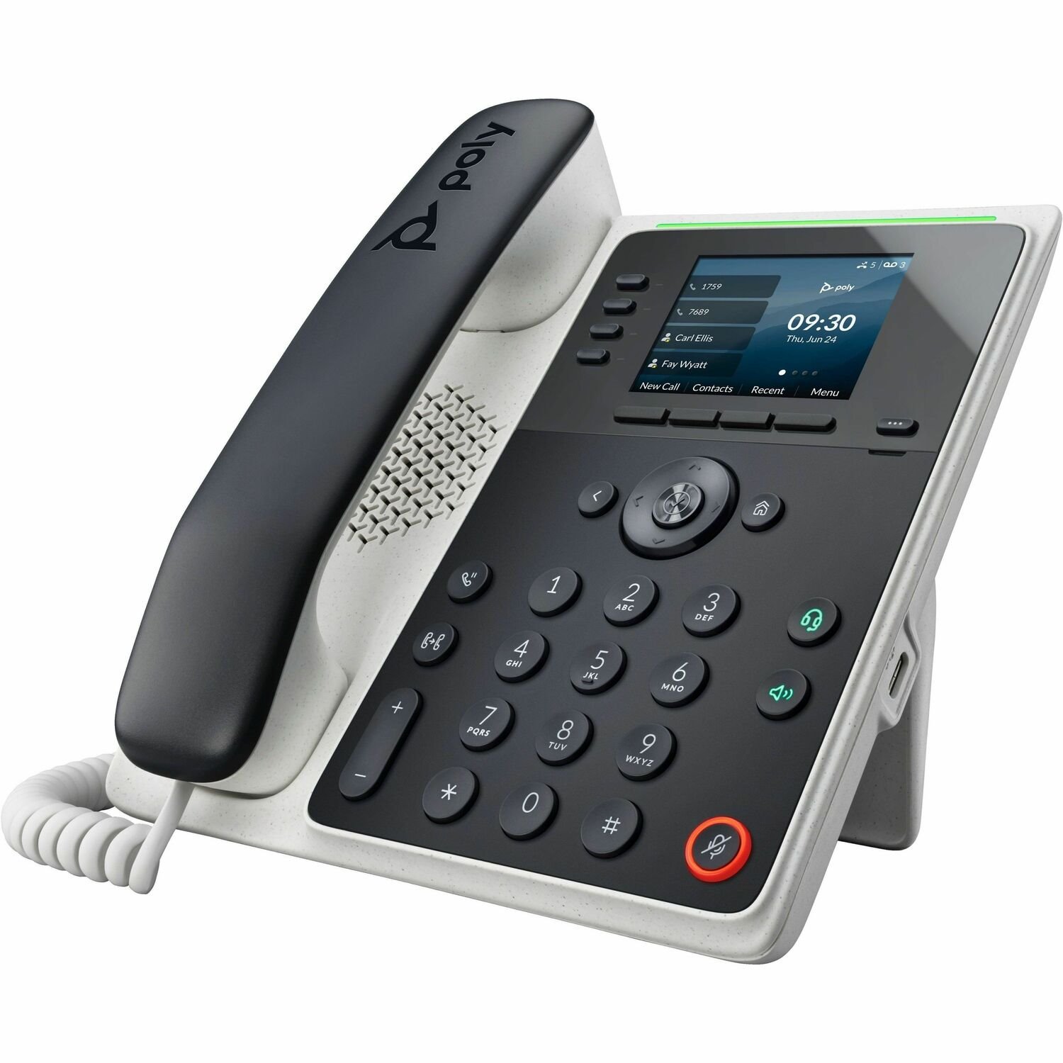 Poly Edge E220 IP-telefoon - Bedraad - Bedraad/draadloos - Bluetooth - 3 Multiple Conferencing - Desktop, Op muur monteerbaar - Zwart